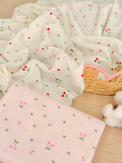 Printed Cotton Jersey Cherry Blossom