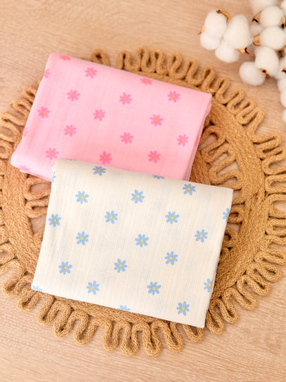 Printed Cotton Jersey Daisy Wishes