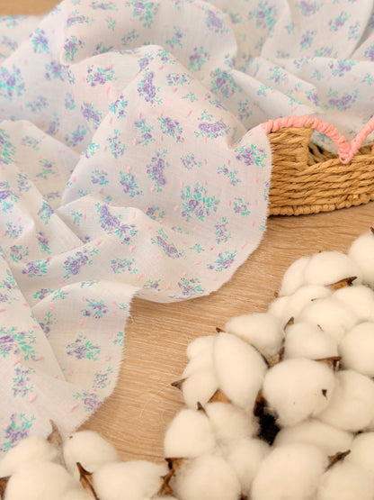 Printed Plumeti Cotton Lilac Meadow