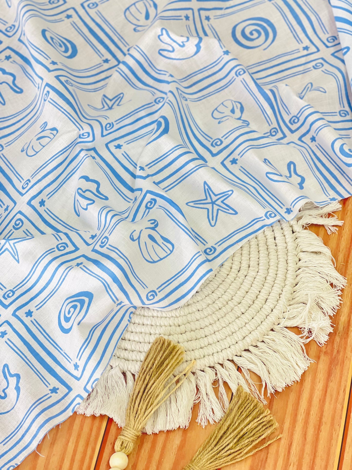 Printed Linen Santorini Breeze