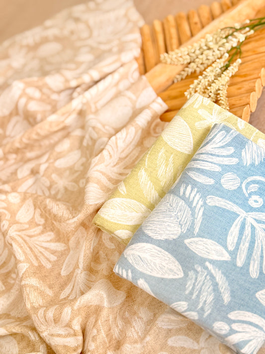 Printed Linen Slub Wild Strokes