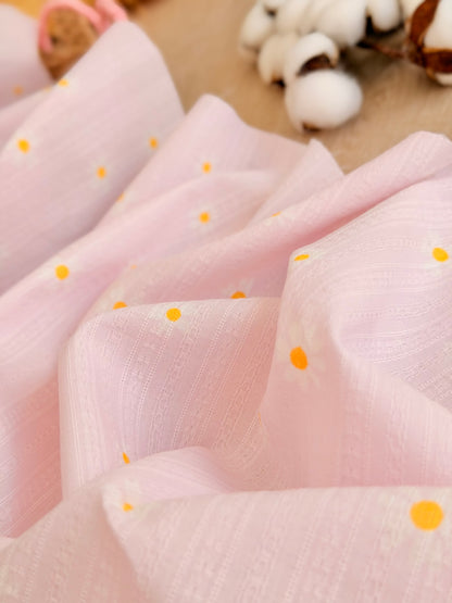 Embroidered Cotton Daisy Blush