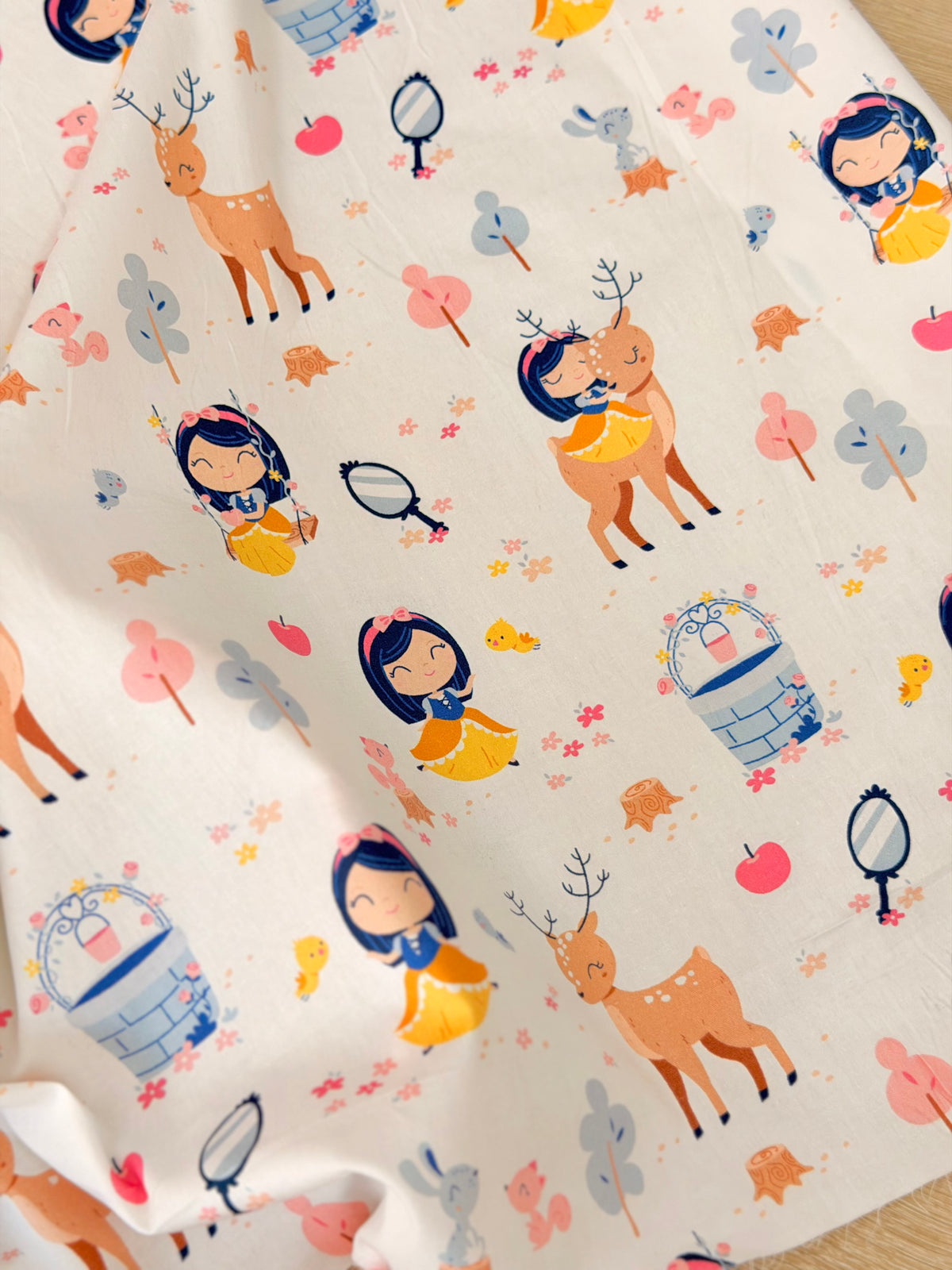 Cotton Twill Snow White Forest