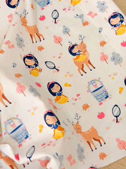 Cotton Twill Snow White Forest