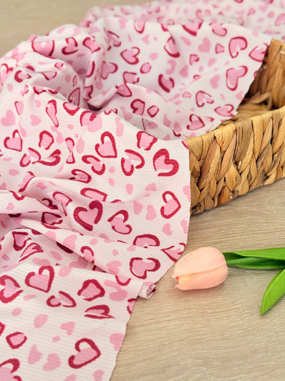 Printed Rib Blush Hearts