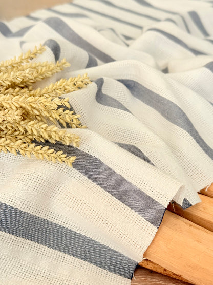 Artisanal Printed Linen Stripes 04