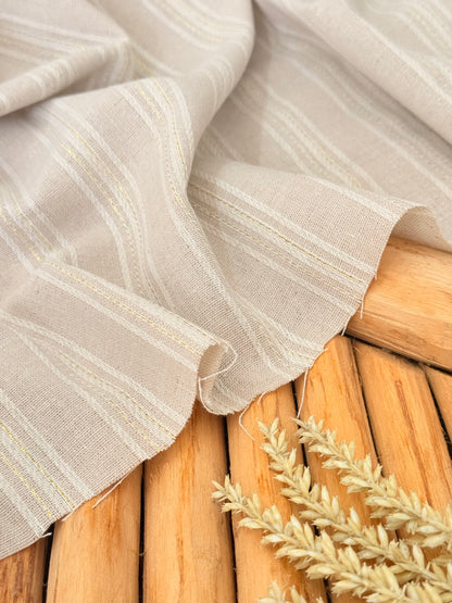 Artisanal Linen Lurex Stripes