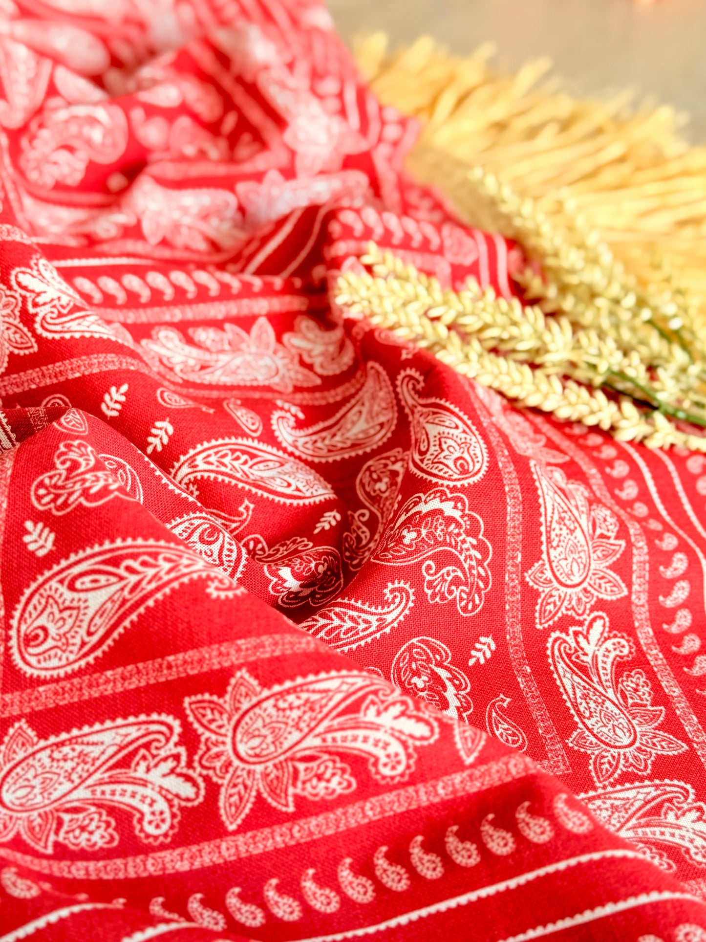 Printed Linen Heritage Paisley