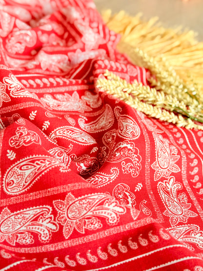 Printed Linen Heritage Paisley