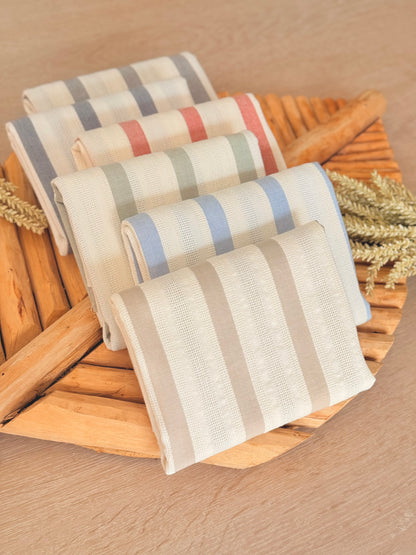 Artisanal Printed Linen Stripes 04