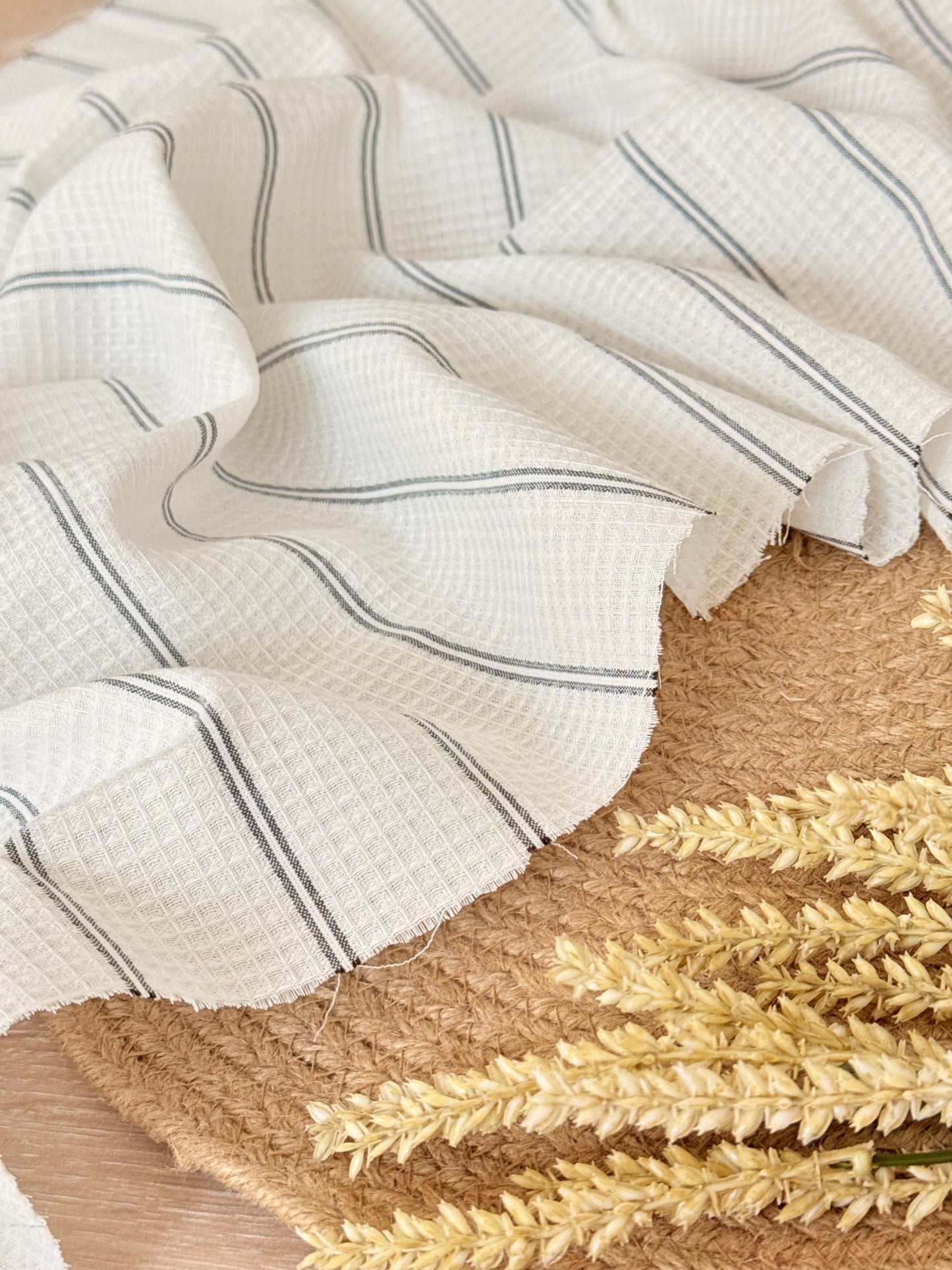 Waffle Fabric Coastal Texture