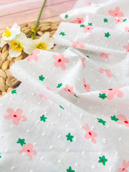 Printed Plumeti Cotton Flowers 20