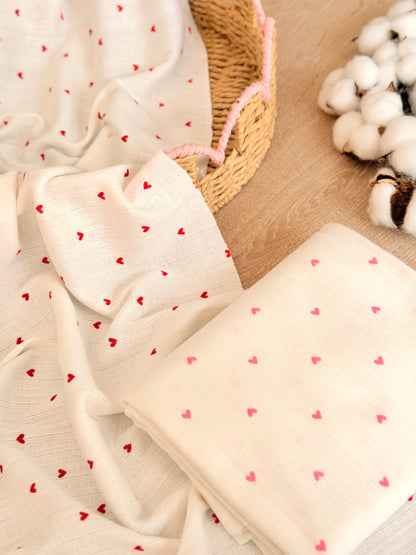 Printed Cotton Jersey Sweetheart Dots