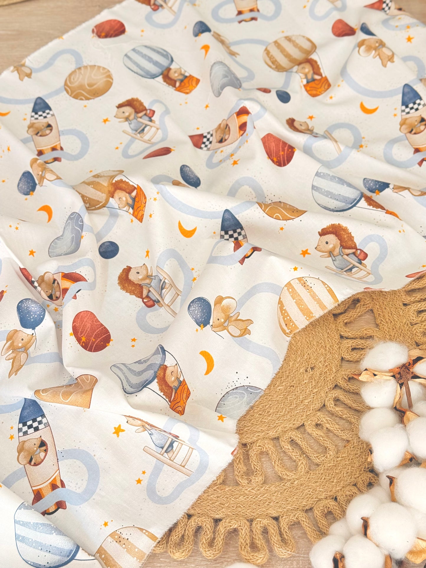 Cotton Twill Space Friends