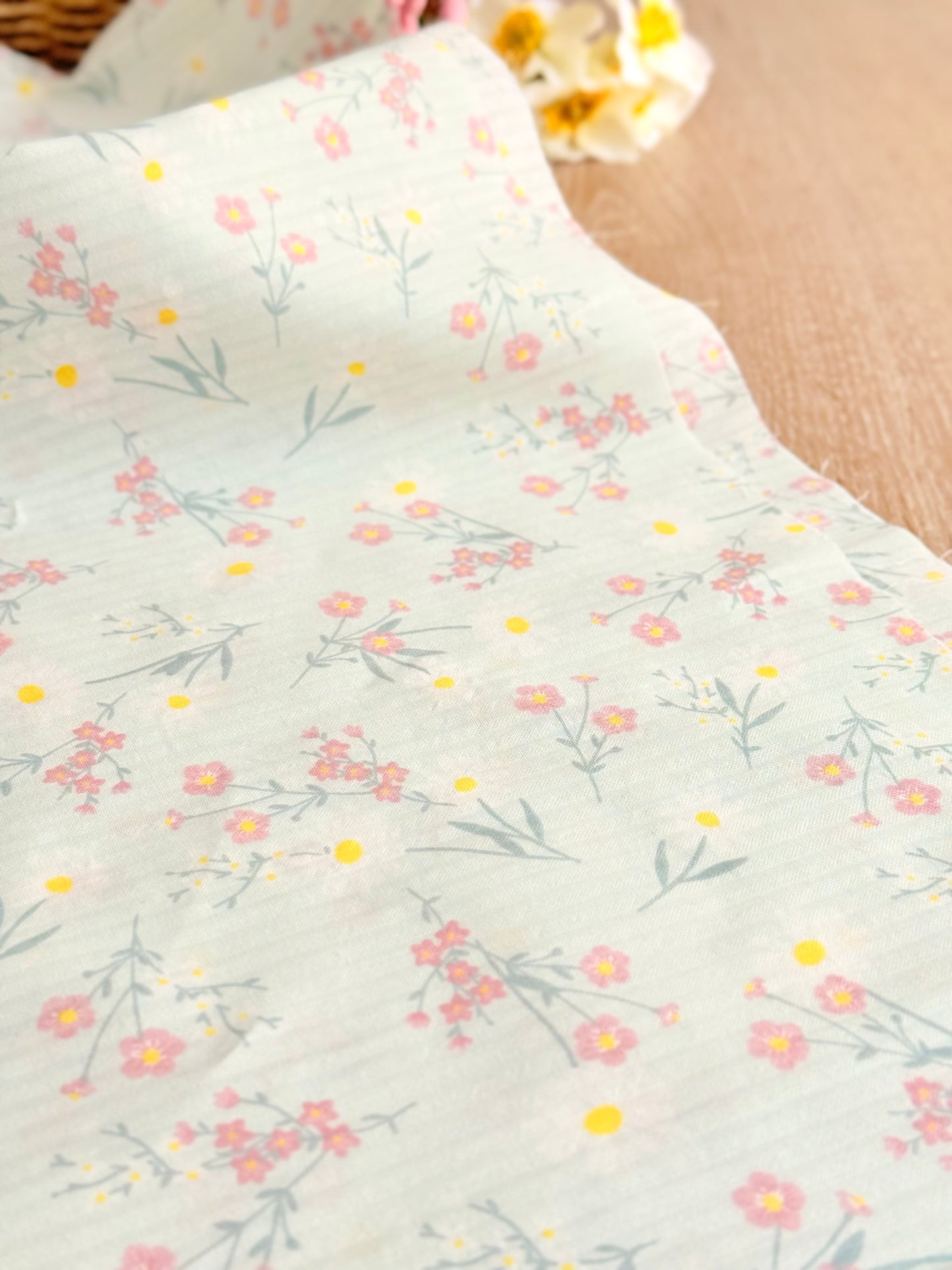 Printed Voile Butter Daisy
