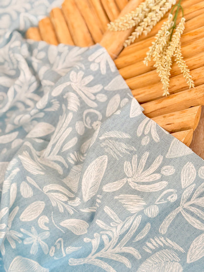 Printed Linen Slub Wild Strokes