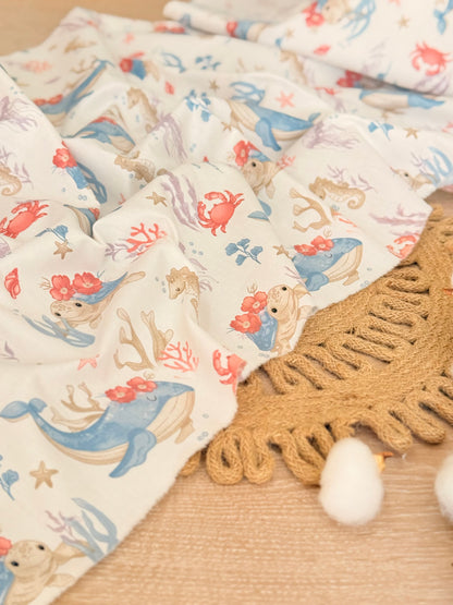 Cotton Twill Ocean Whispers