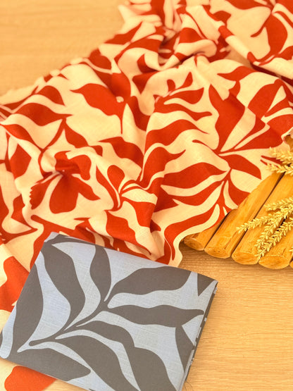 Printed Linen Tropical Silhouette