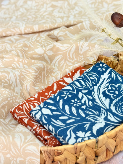 Printed Linen Rustic Garden