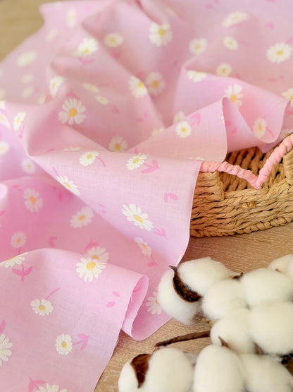 Puff Printed Cotton Daisy Blush