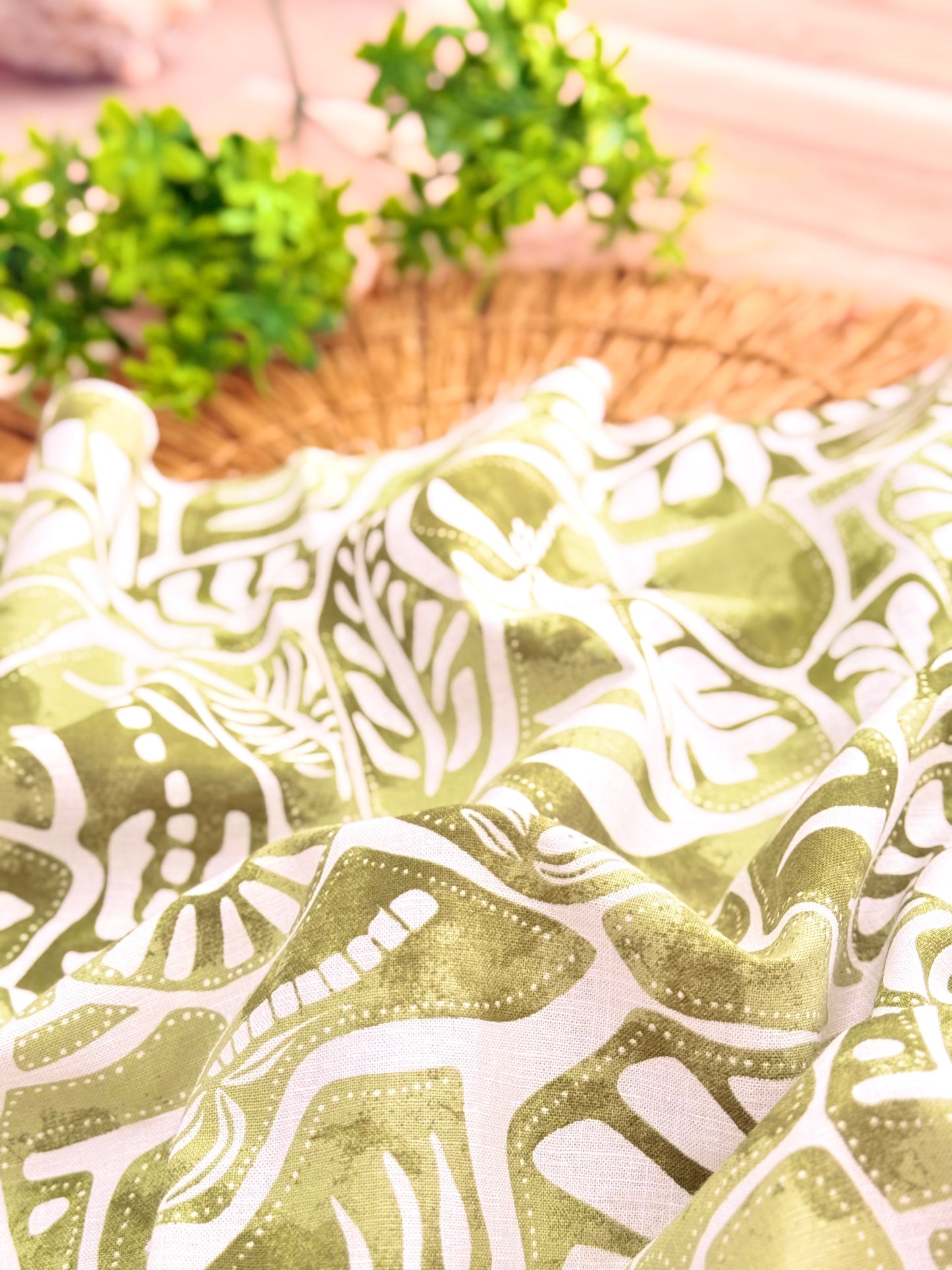 Printed Linen Sahara Tiles