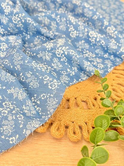 Printed Denim Cottage Bloom