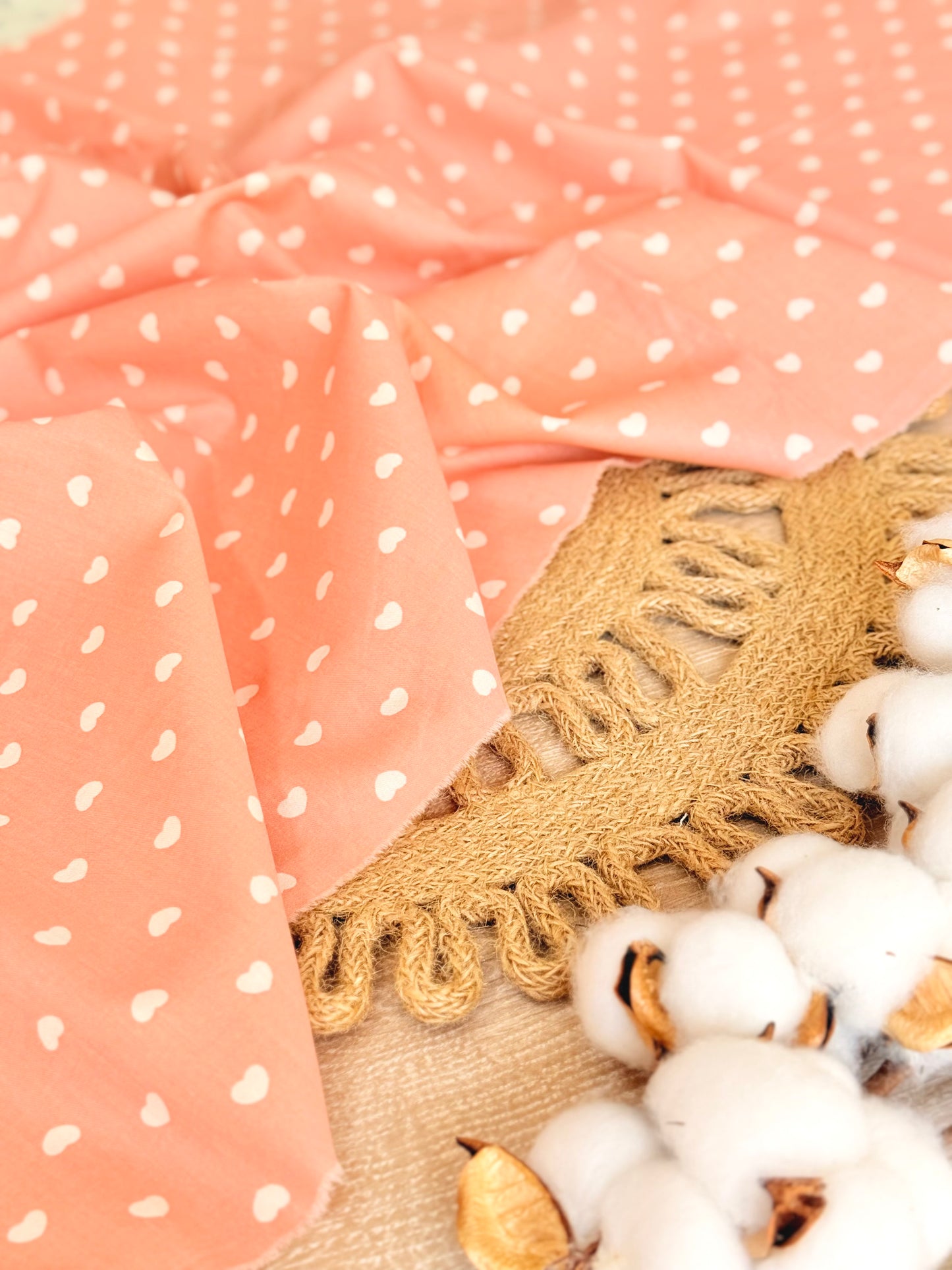 Cotton Twill Pastel Hearts