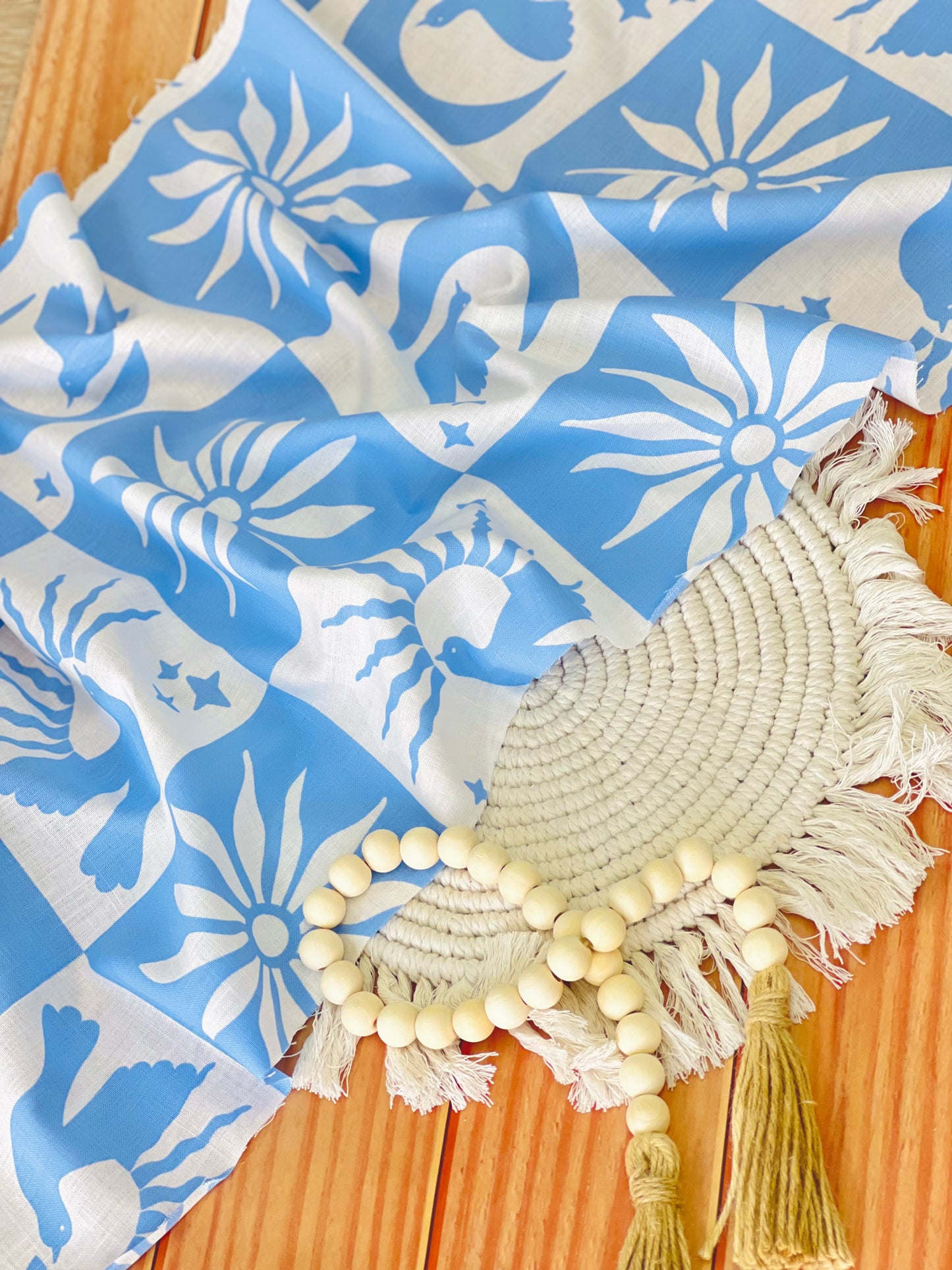 Printed Linen Santorini Breeze