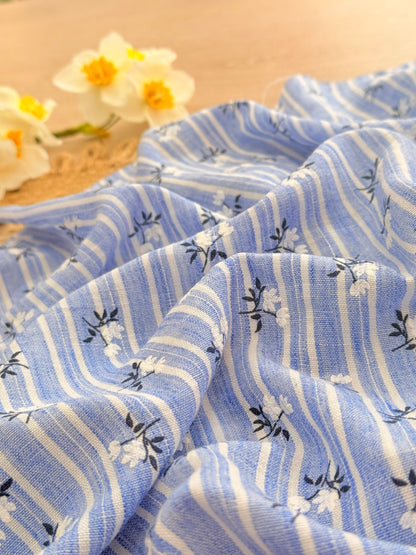 Printed Linen Skyline Bloom