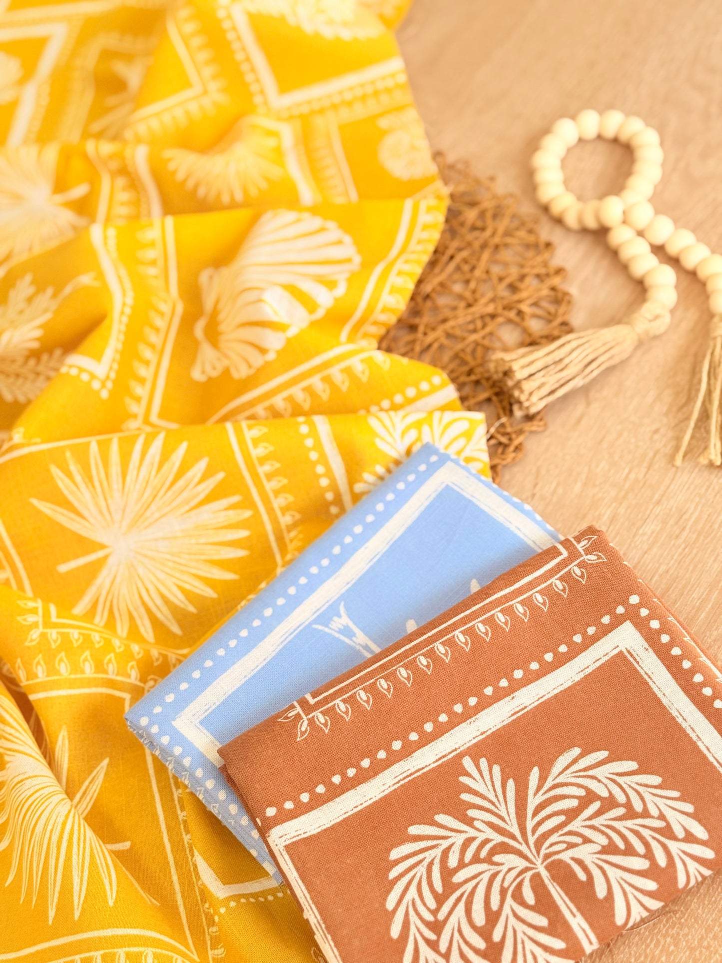 Printed Linen Palm Postcards