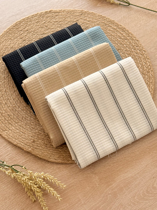 Waffle Fabric Coastal Texture