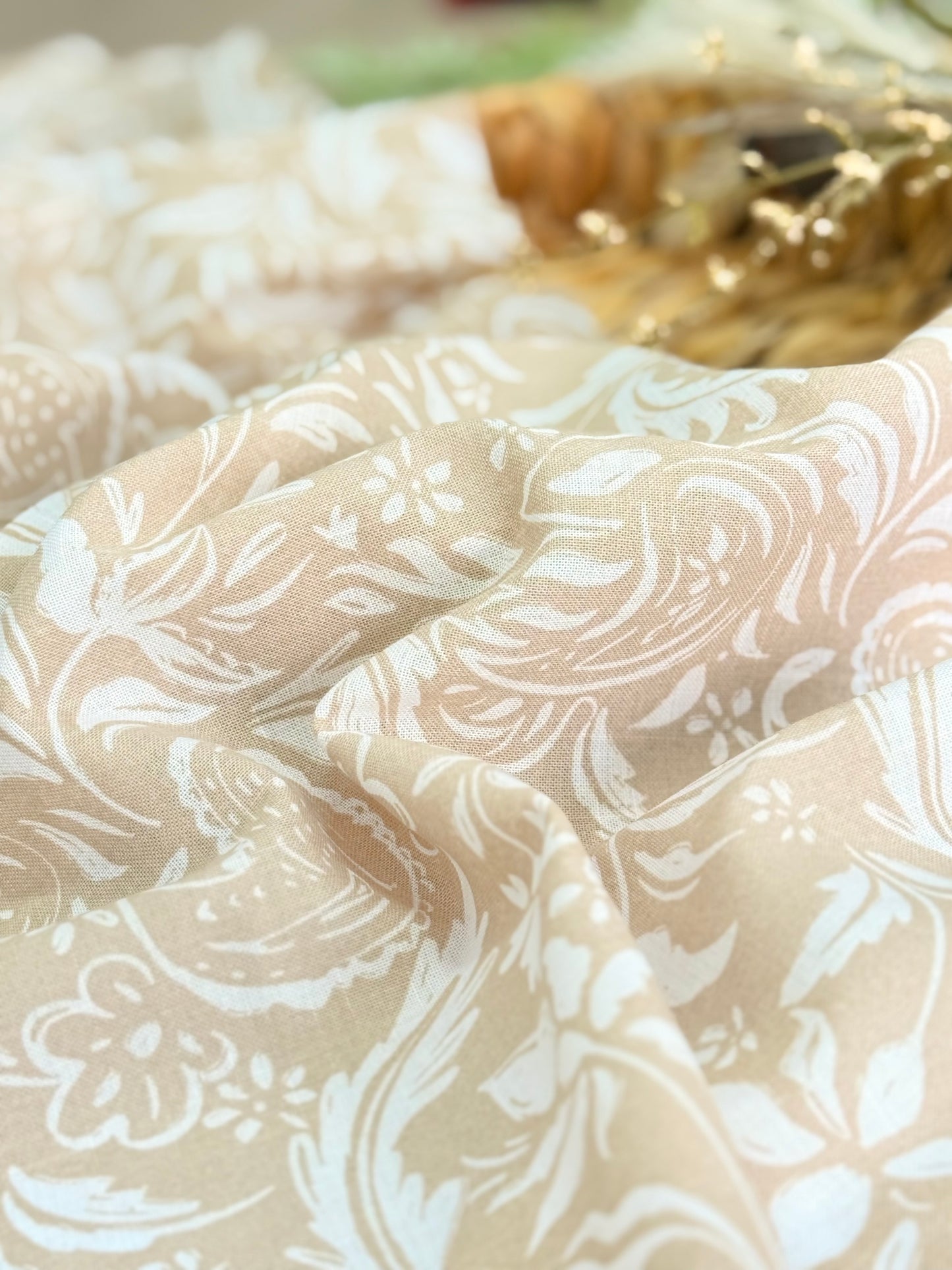 Printed Linen Rustic Garden