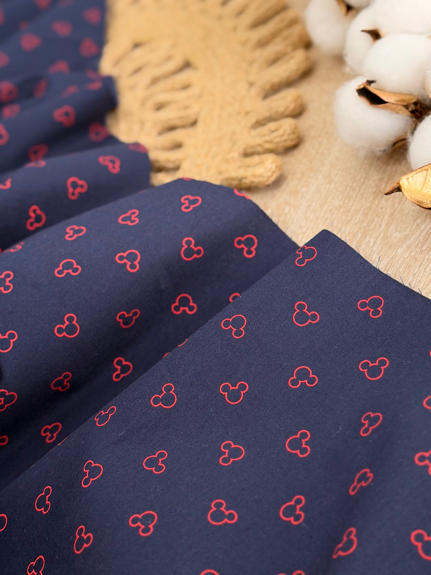 Printed Cotton Midnight Icons