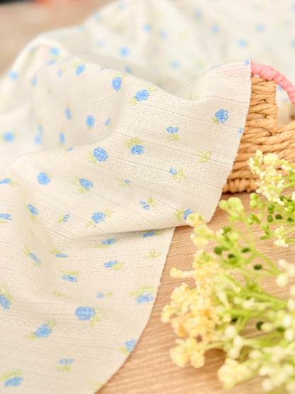 Printed Cotton Jersey Cottage Garden