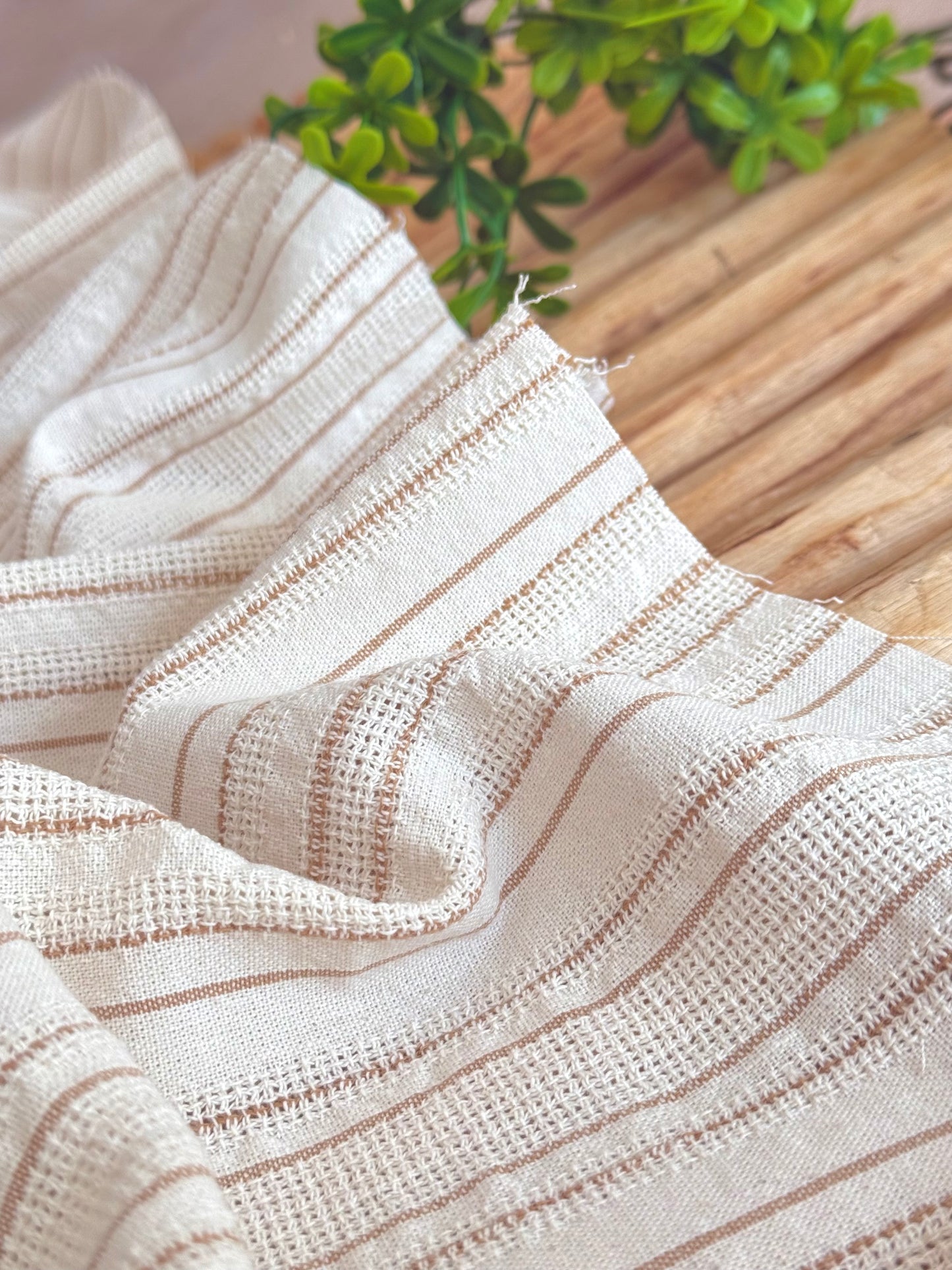 Artisanal Printed Linen Stripes 02