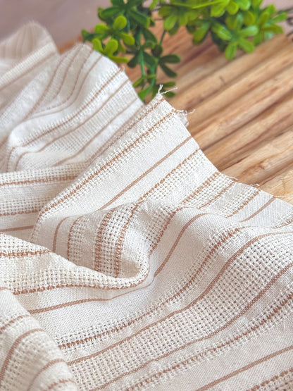 Artisanal Printed Linen Stripes 02