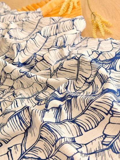 Embroidered Cotton Banana Grove