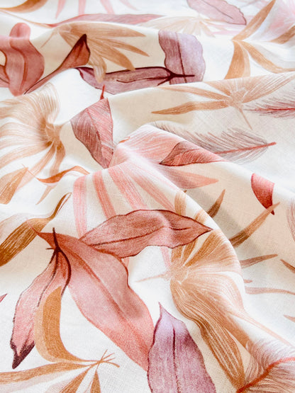 Printed Linen Eucalyptus