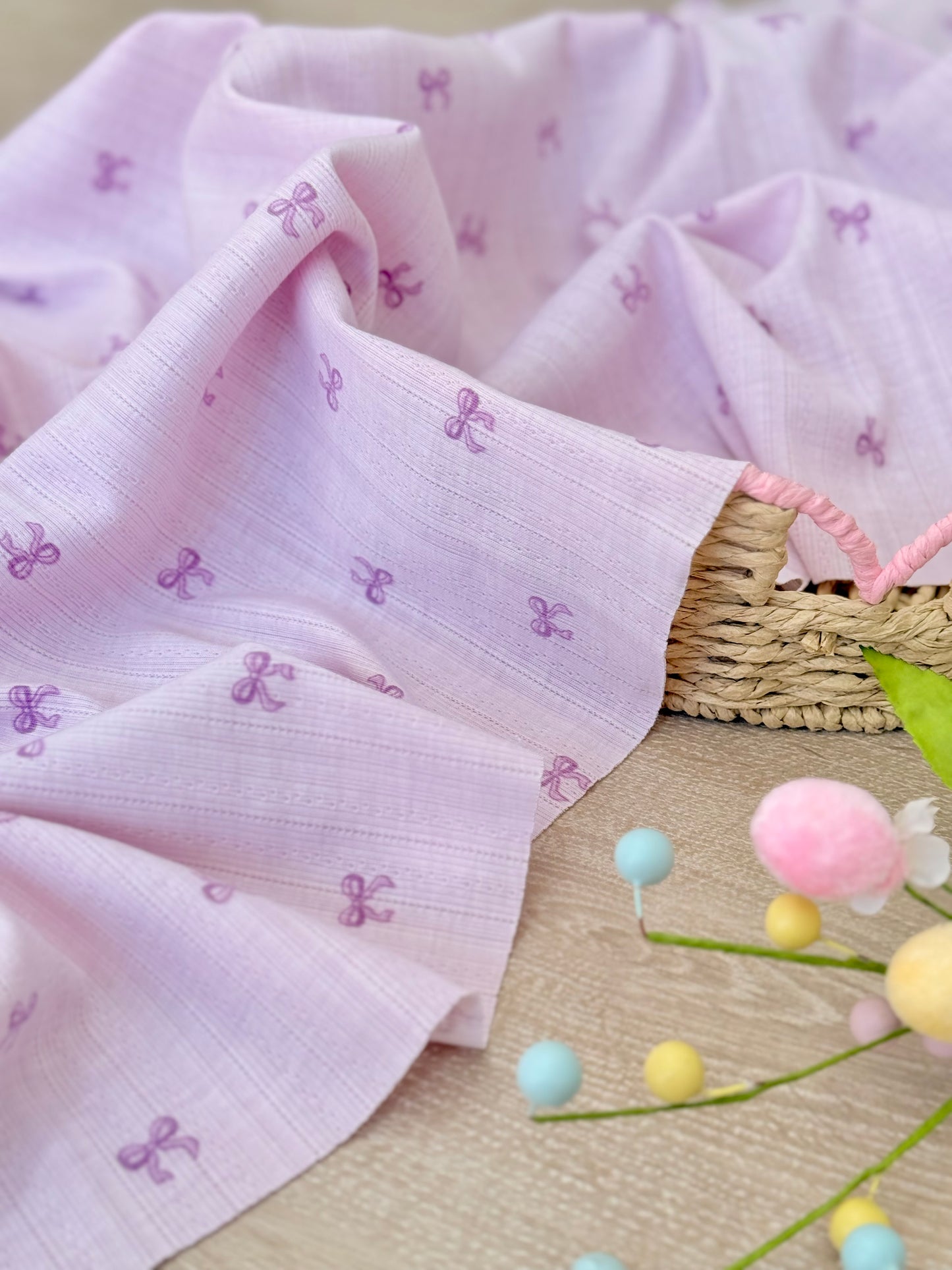 Printed Cotton Jersey Little Bows