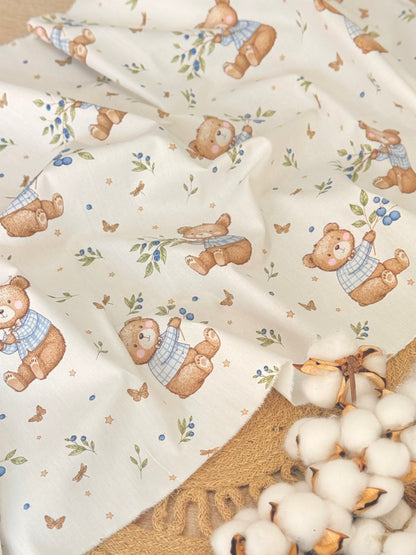 Cotton Twill Blueberry Bear