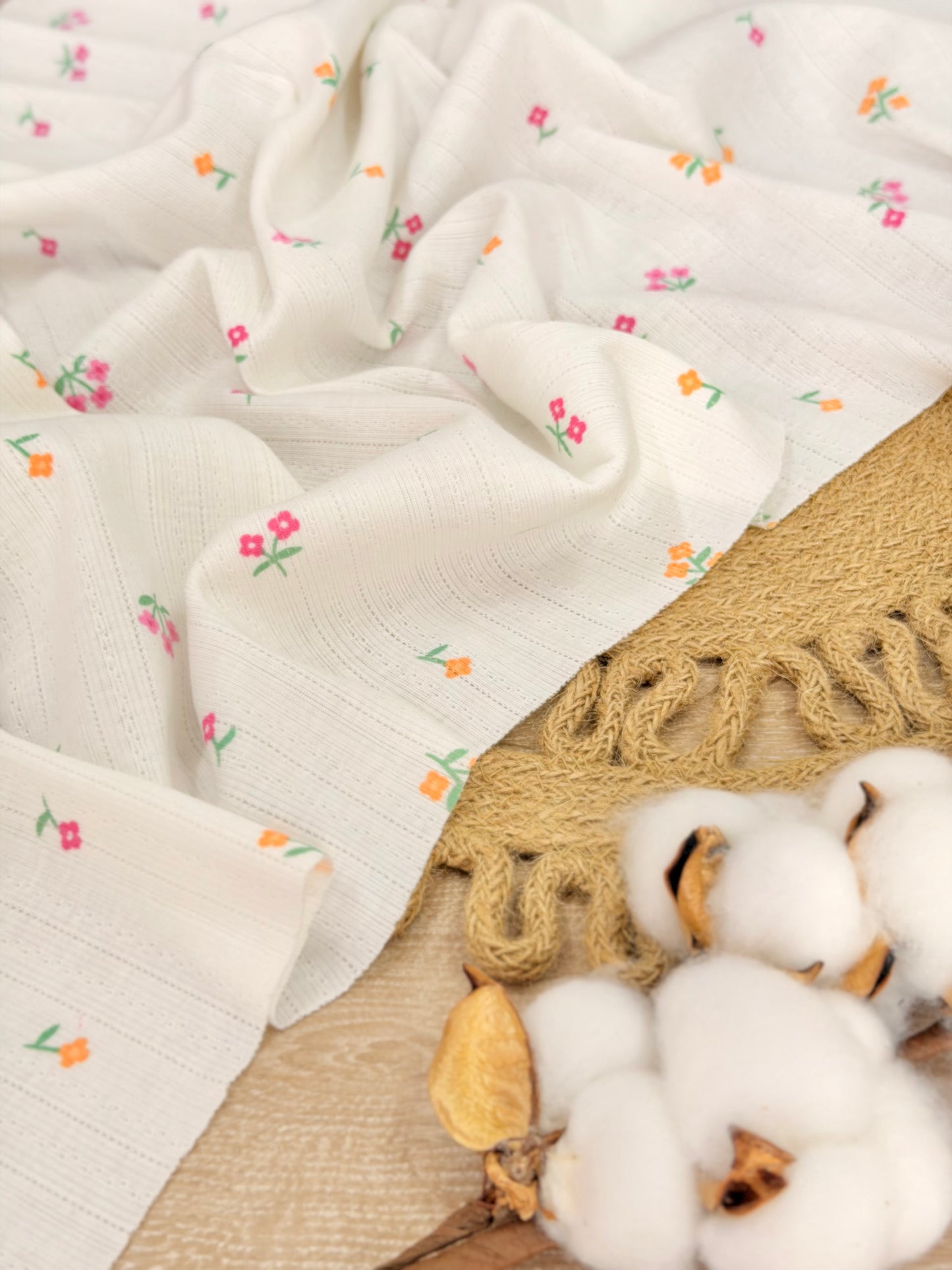 Printed Cotton Jersey Wildflower Sprinkle