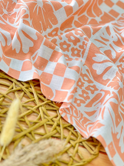 Printed Linen Pastel Mosaic