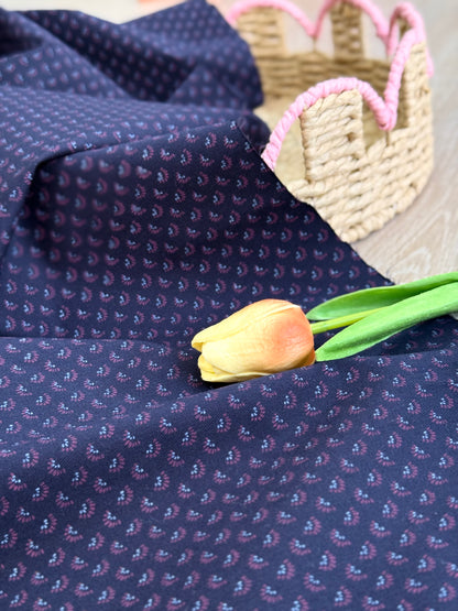 Printed Denim Bordeaux Paisley