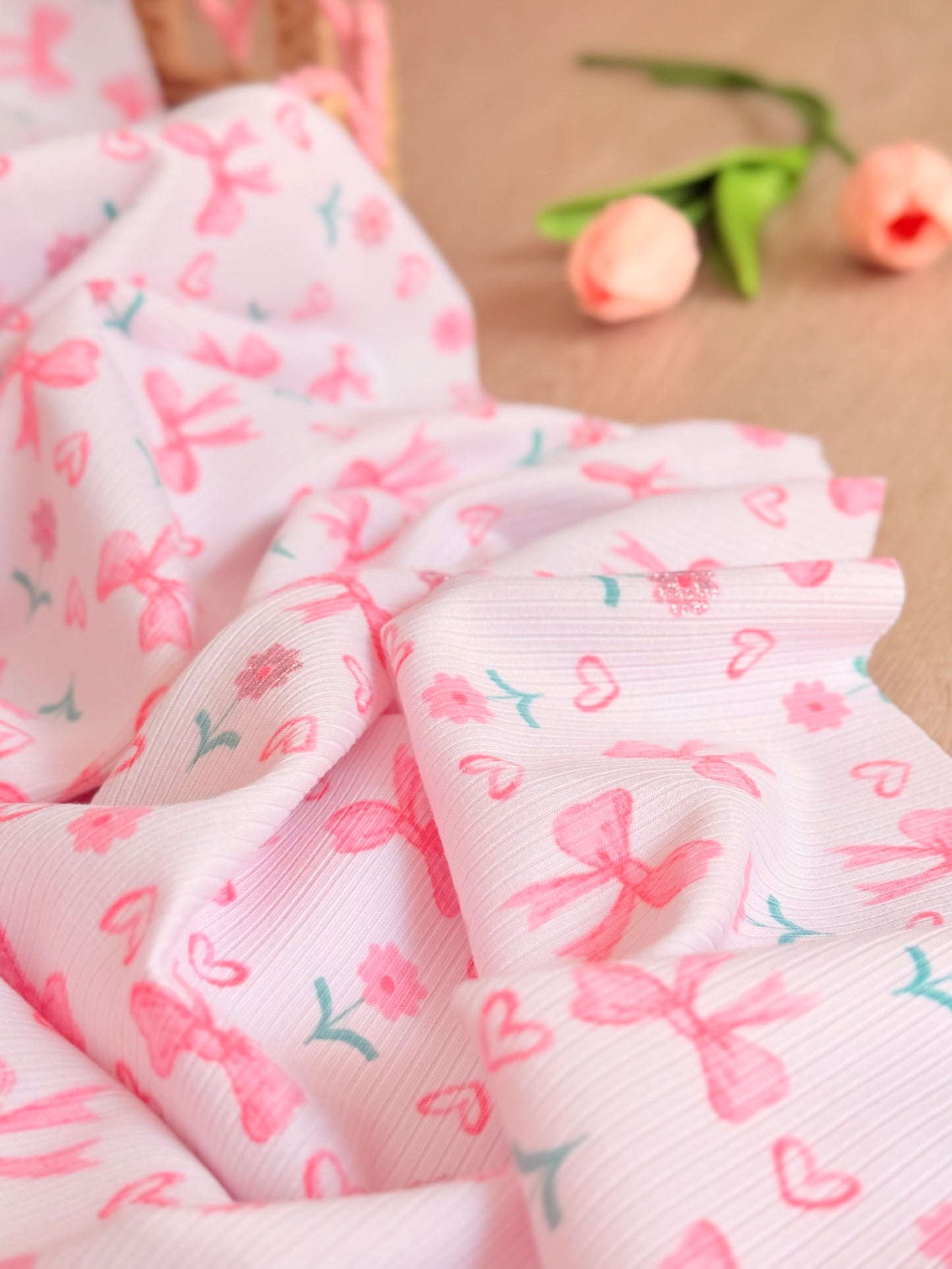 Printed Rib Sweet Bow Garden