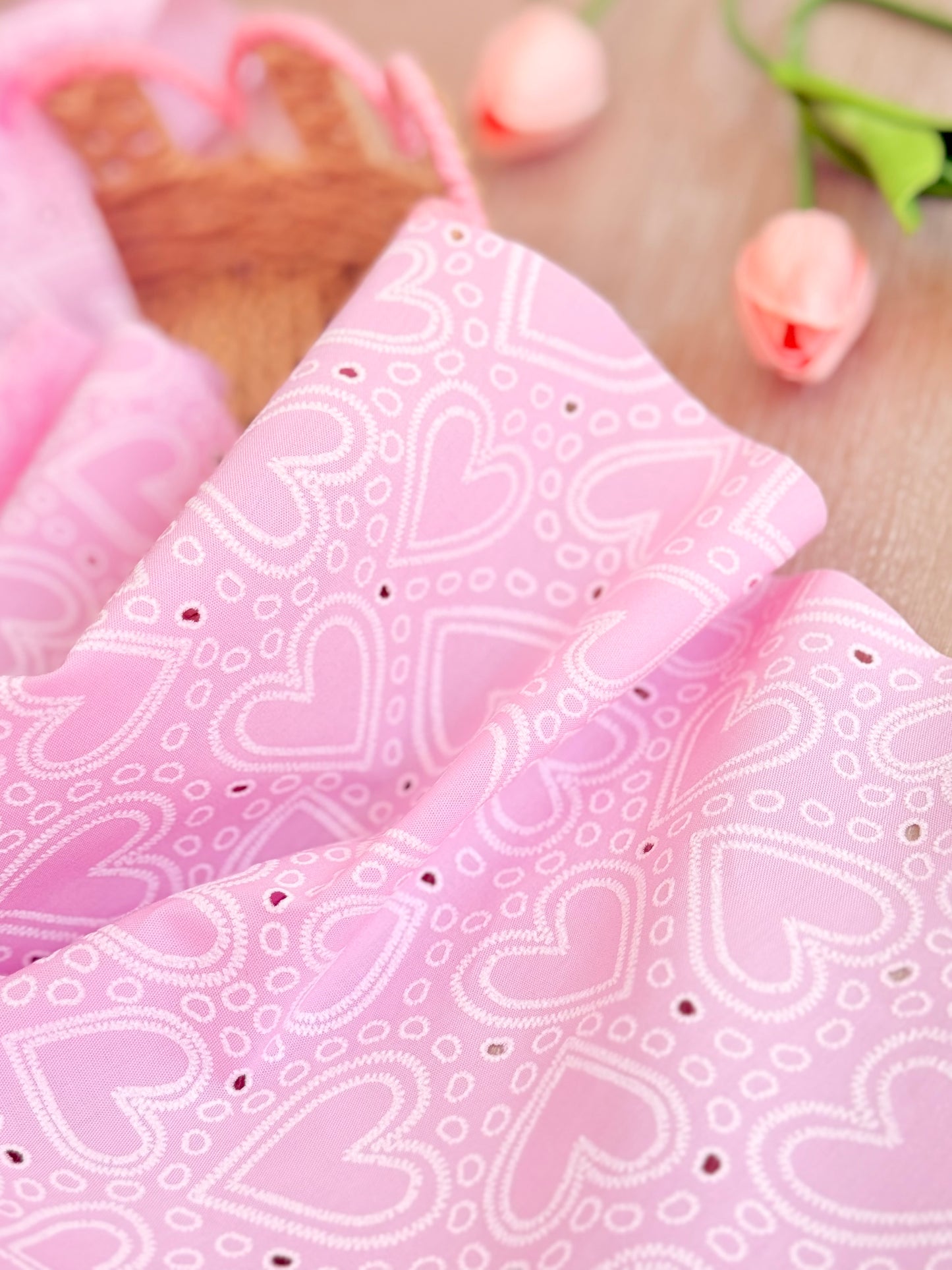 Puff Printed Cotton Bandana Hearts