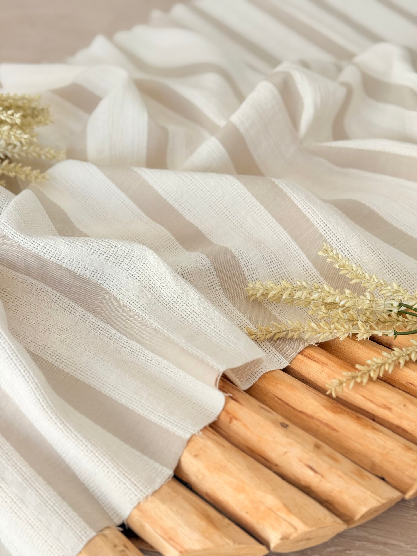 Artisanal Printed Linen Stripes 04