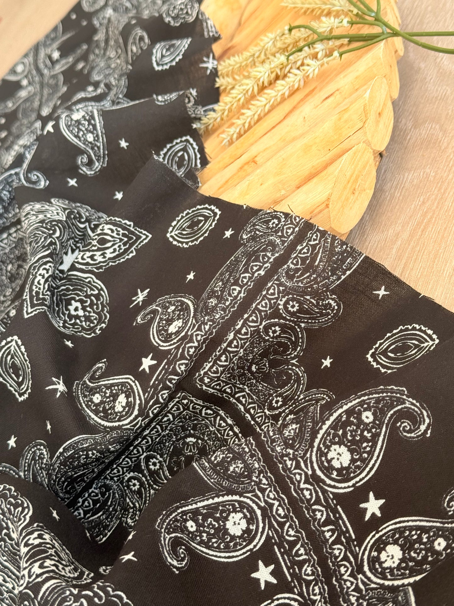 Printed Linen Desert Paisley