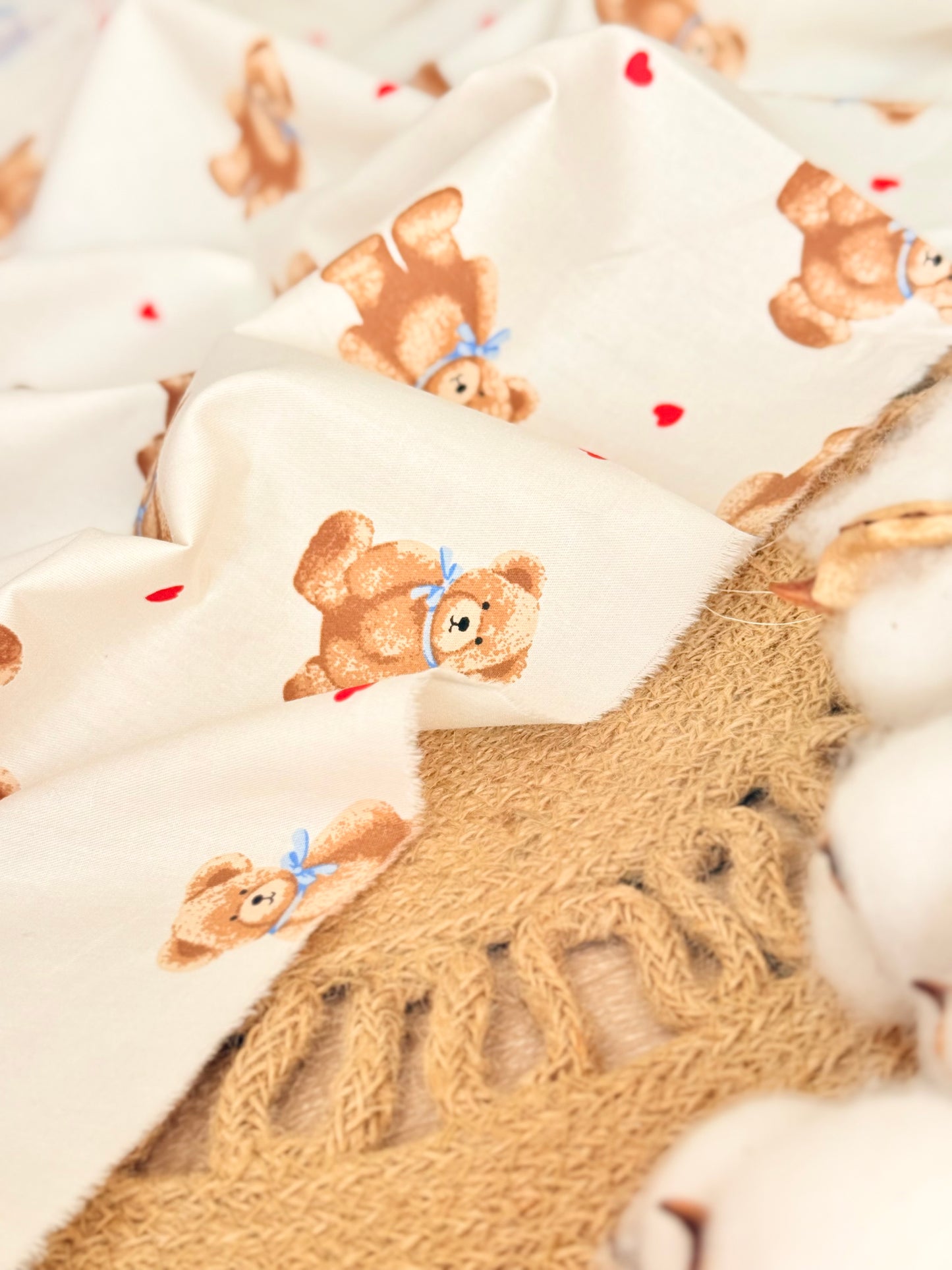 Cotton Twill Teddy Hugs