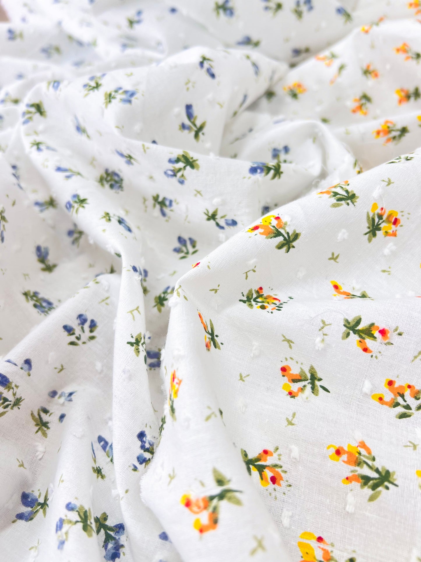 Printed Plumeti Cotton Flowers 17