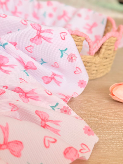 Printed Rib Sweet Bow Garden